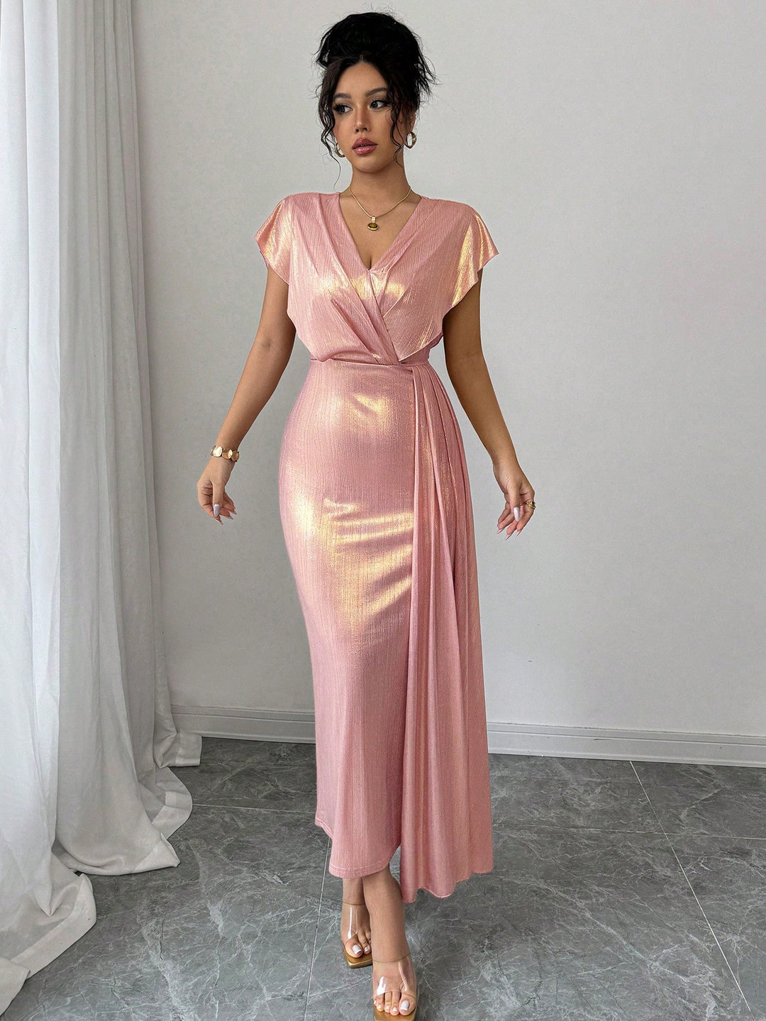 SHEIN Maxi ruha, rózsaszín