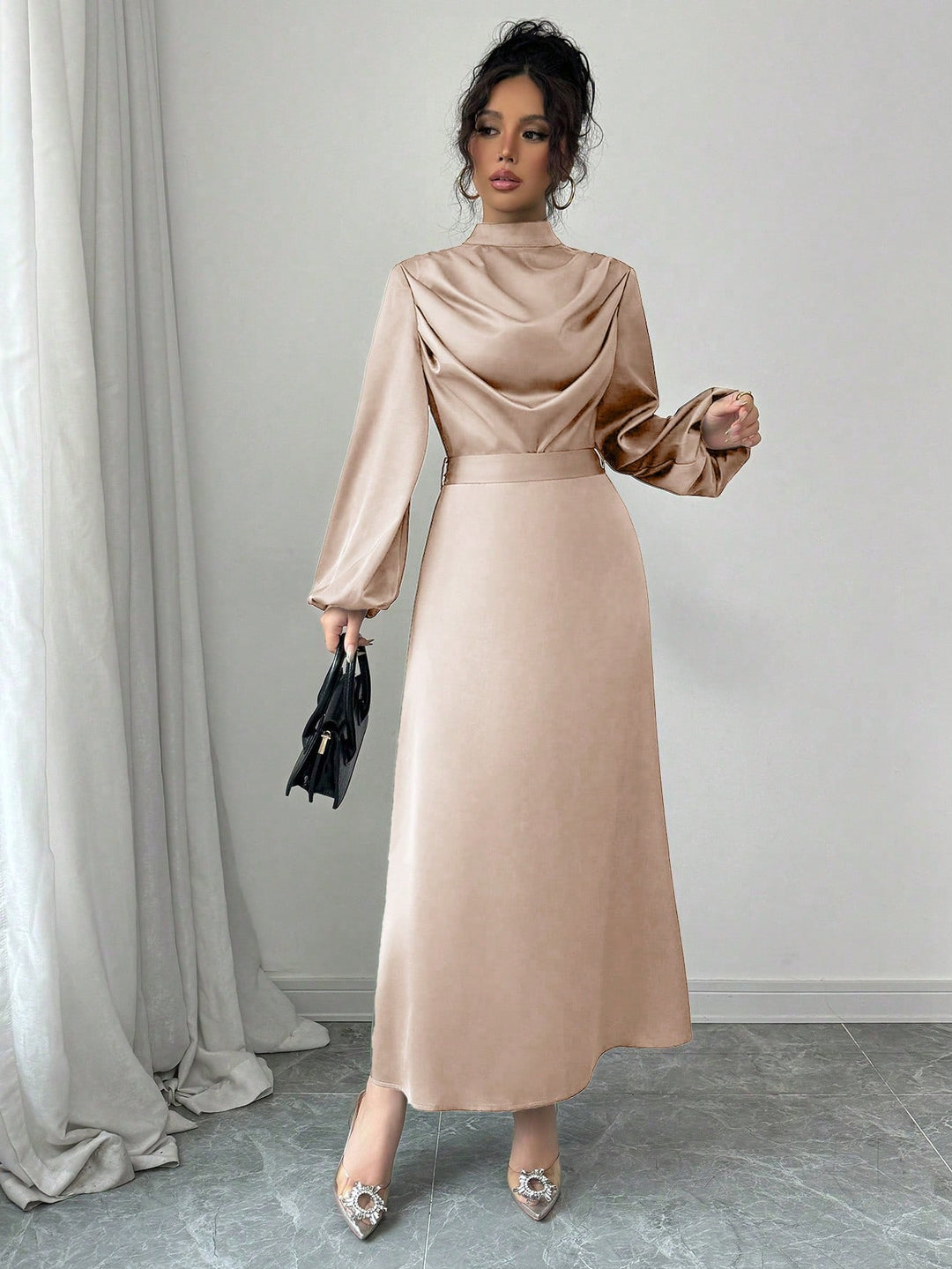 Rochie maxi SHEIN, kaki