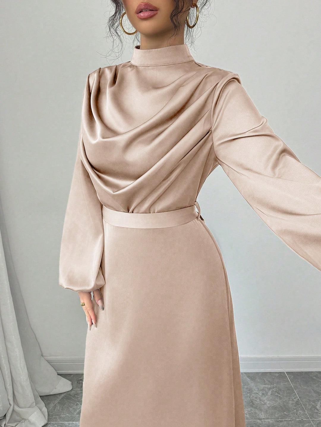 Rochie maxi SHEIN, kaki
