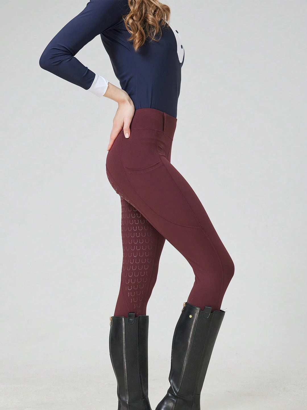 Shein leggings, bordó