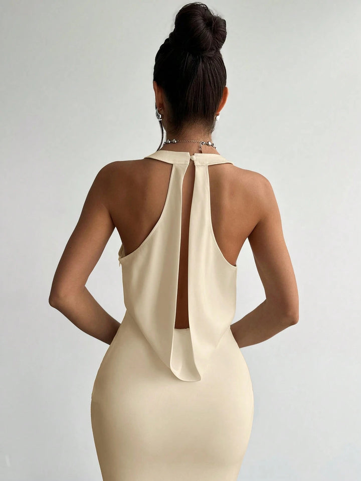 Rochie maxi SHEIN, bej