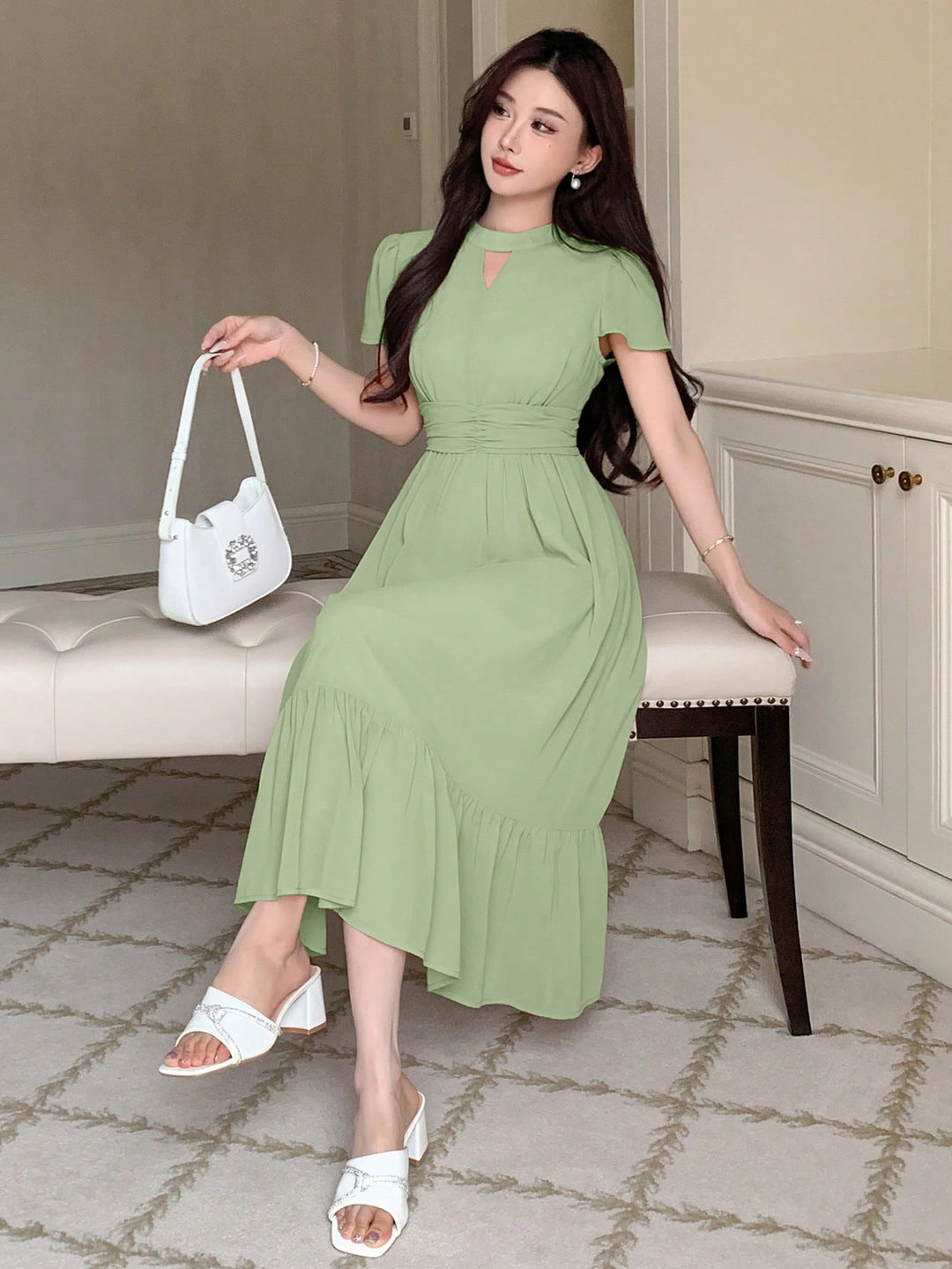 Rochie midi SHEIN, turcoaz