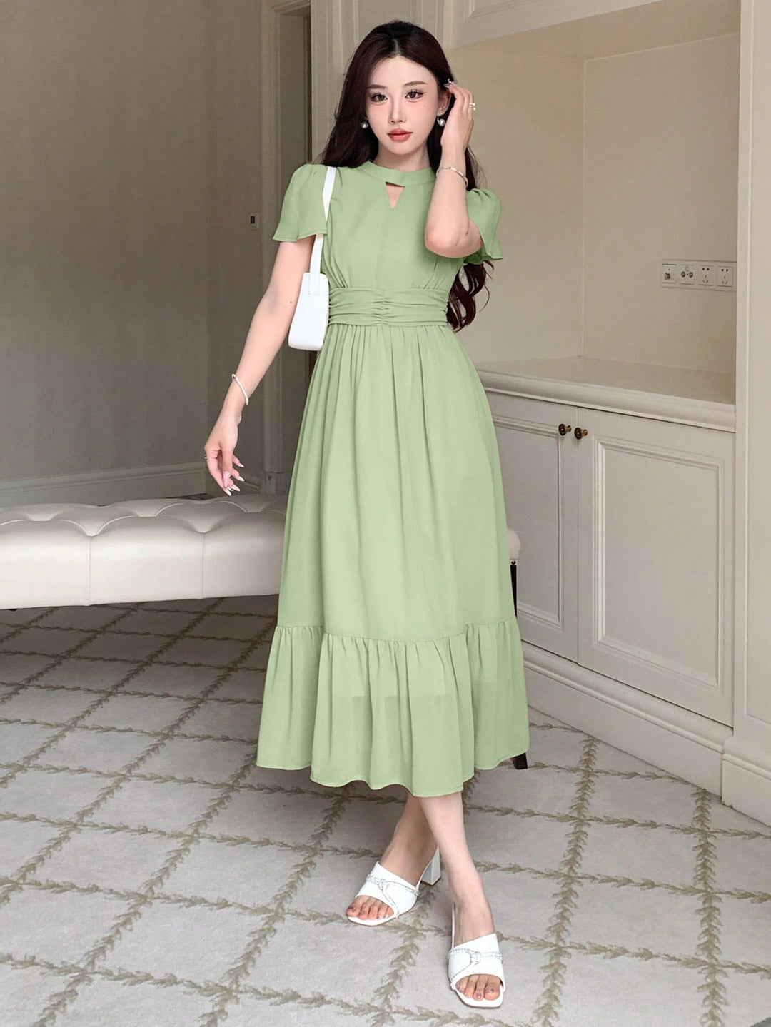 Rochie midi SHEIN, turcoaz