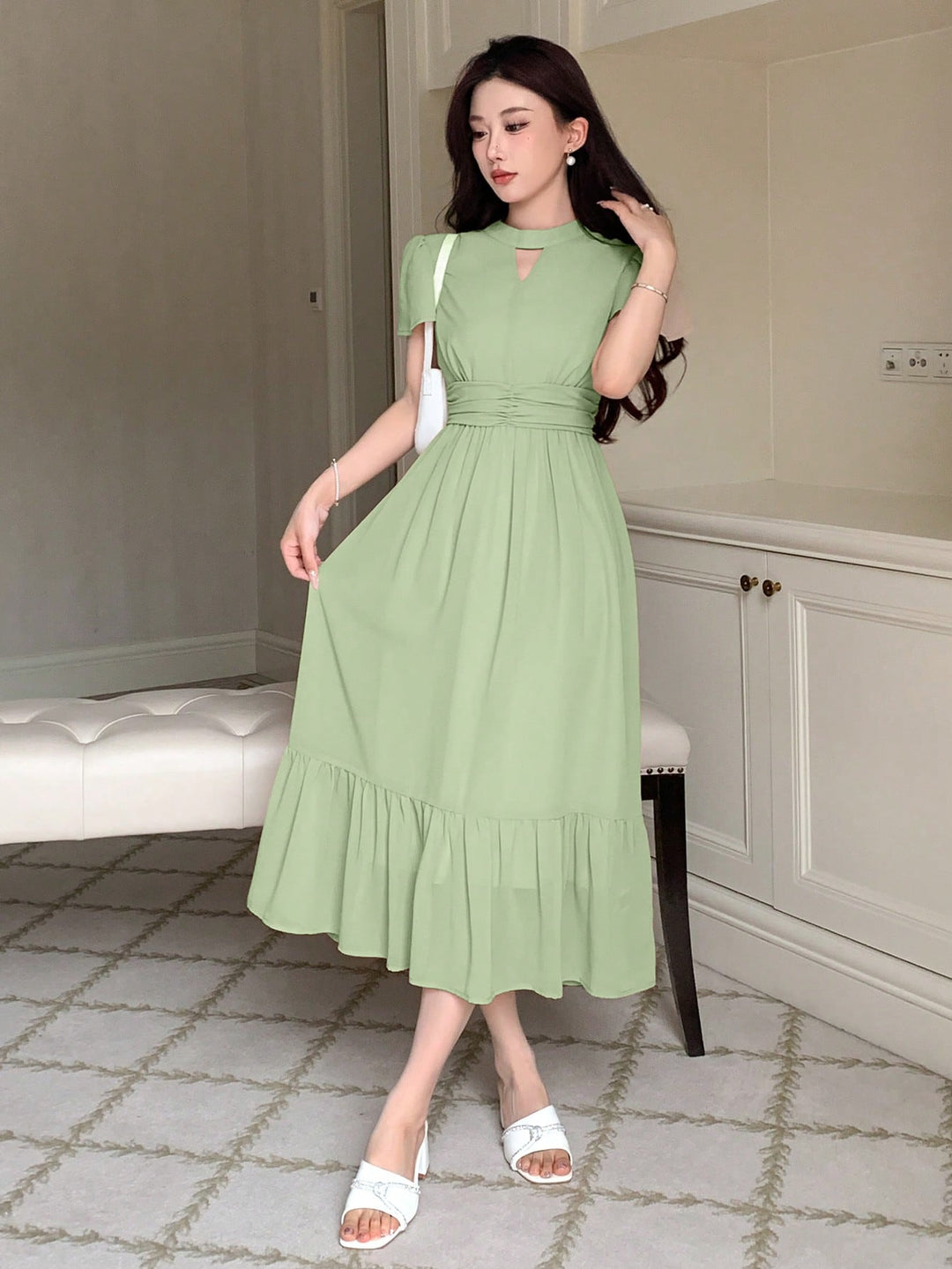 Rochie midi SHEIN, turcoaz