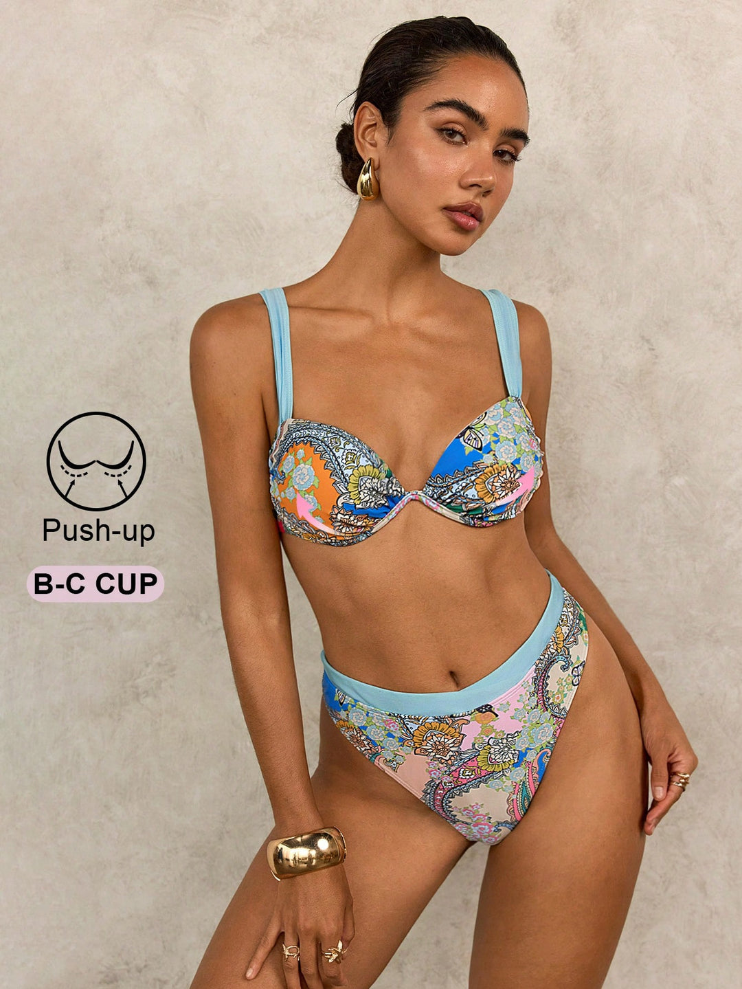 Set bikini SHEIN, mix culori