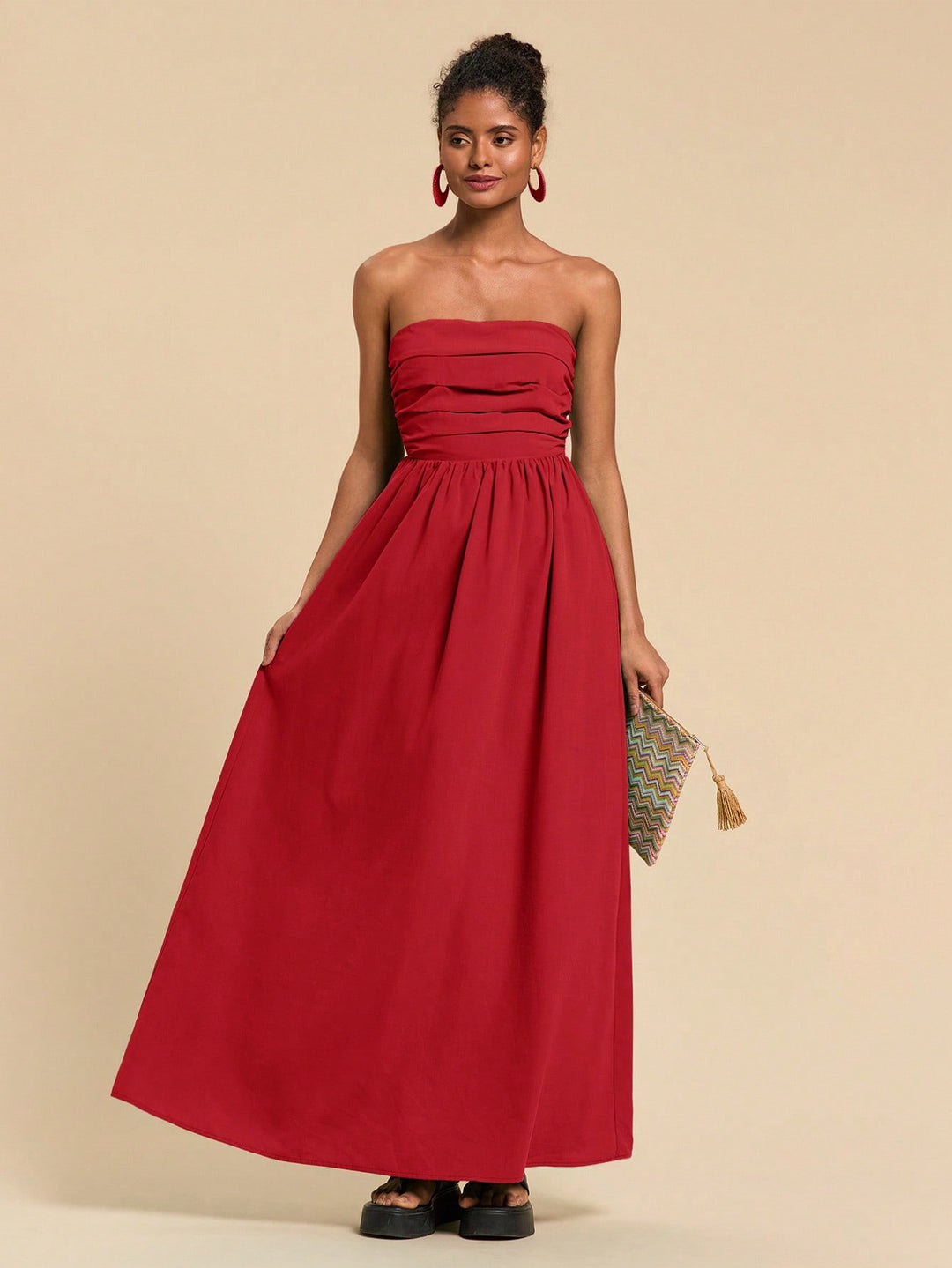SHEIN maxi ruha, piros