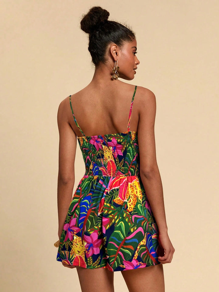 SHEIN rövid jumpsuit, többszínű
