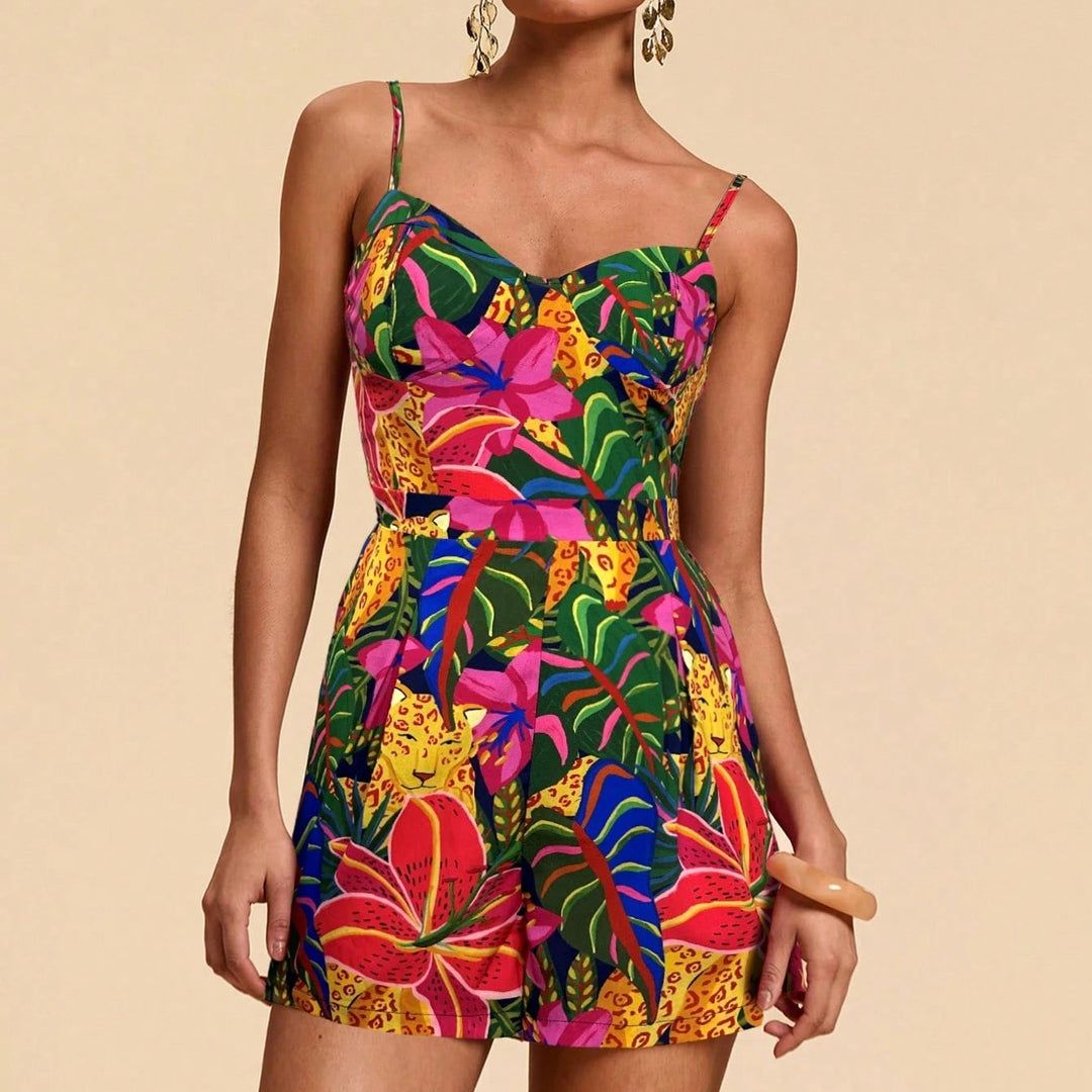 SHEIN rövid jumpsuit, többszínű