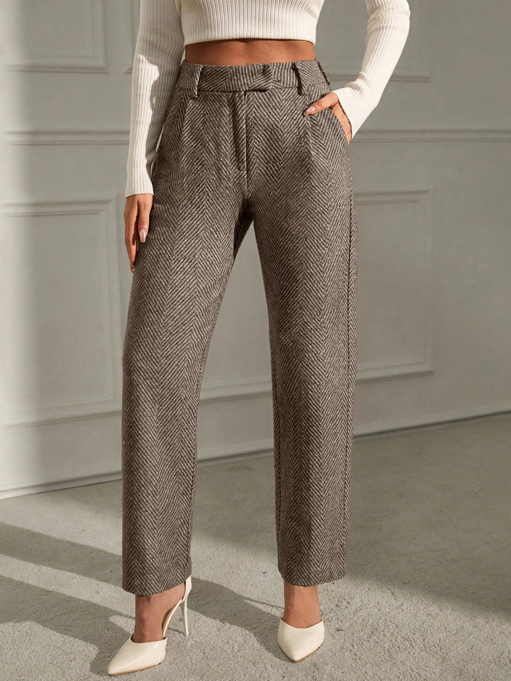Pantaloni SHEIN, maro