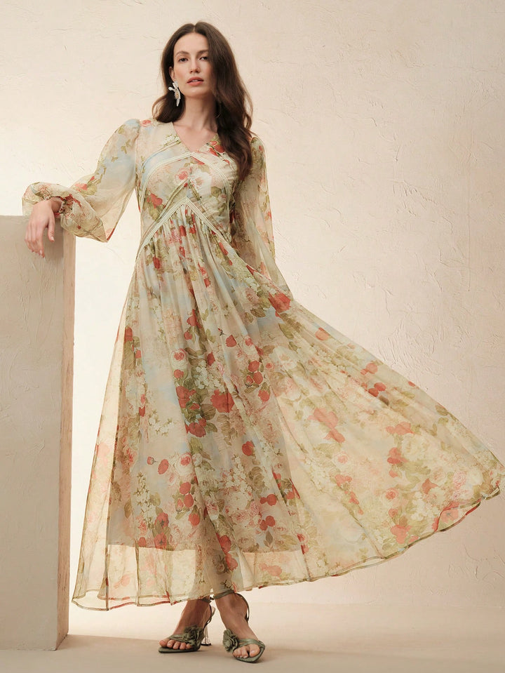 Rochie maxi SHEIN, bej