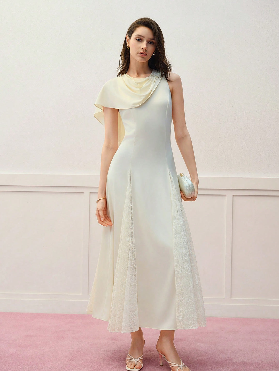 Rochie maxi SHEIN, bej