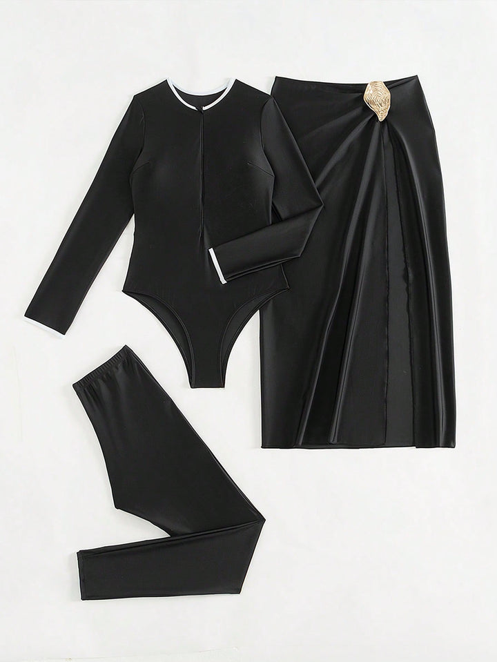 Costum de baie SHEIN, negru