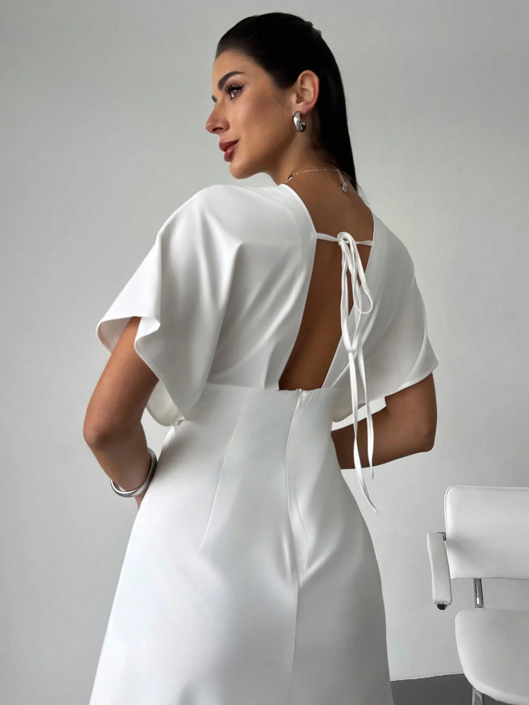 Rochie maxi SHEIN, alb