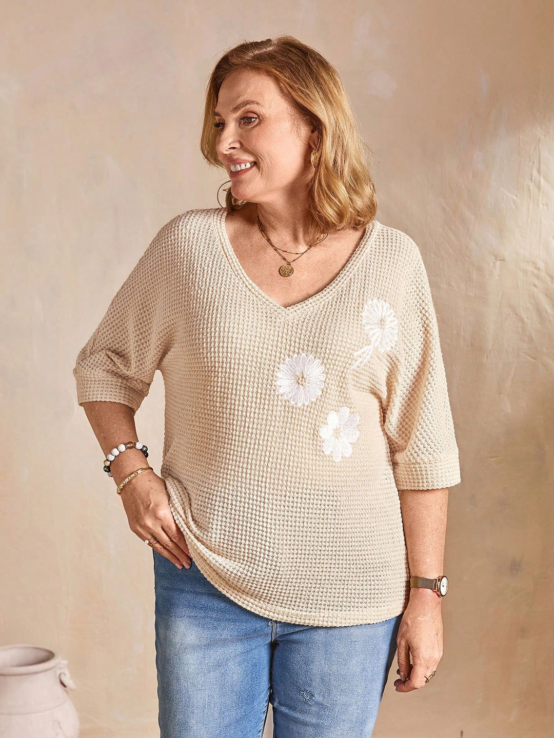 SHEIN póló, khaki