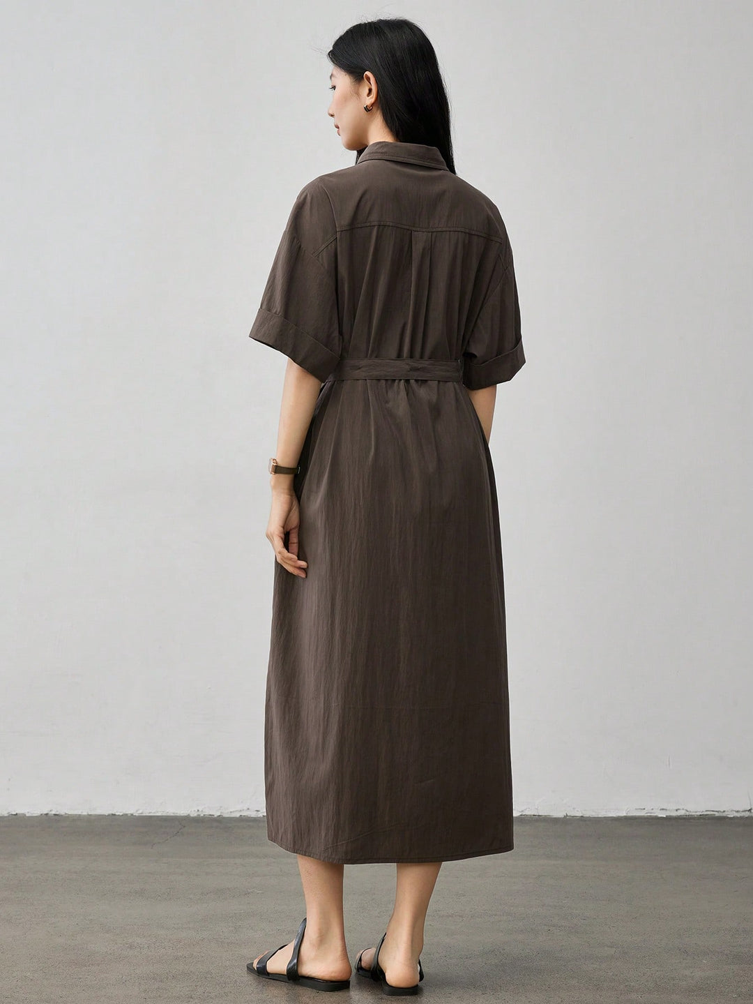 Rochie midi SHEIN, maro