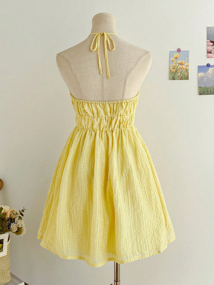 SHEIN sárga mini ruha