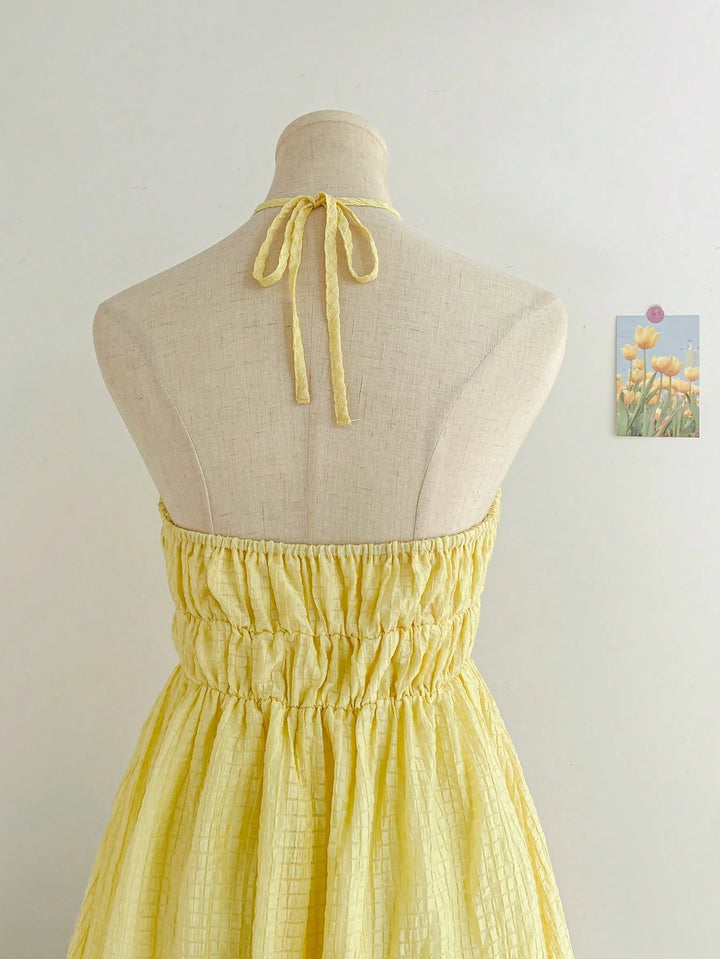 SHEIN sárga mini ruha