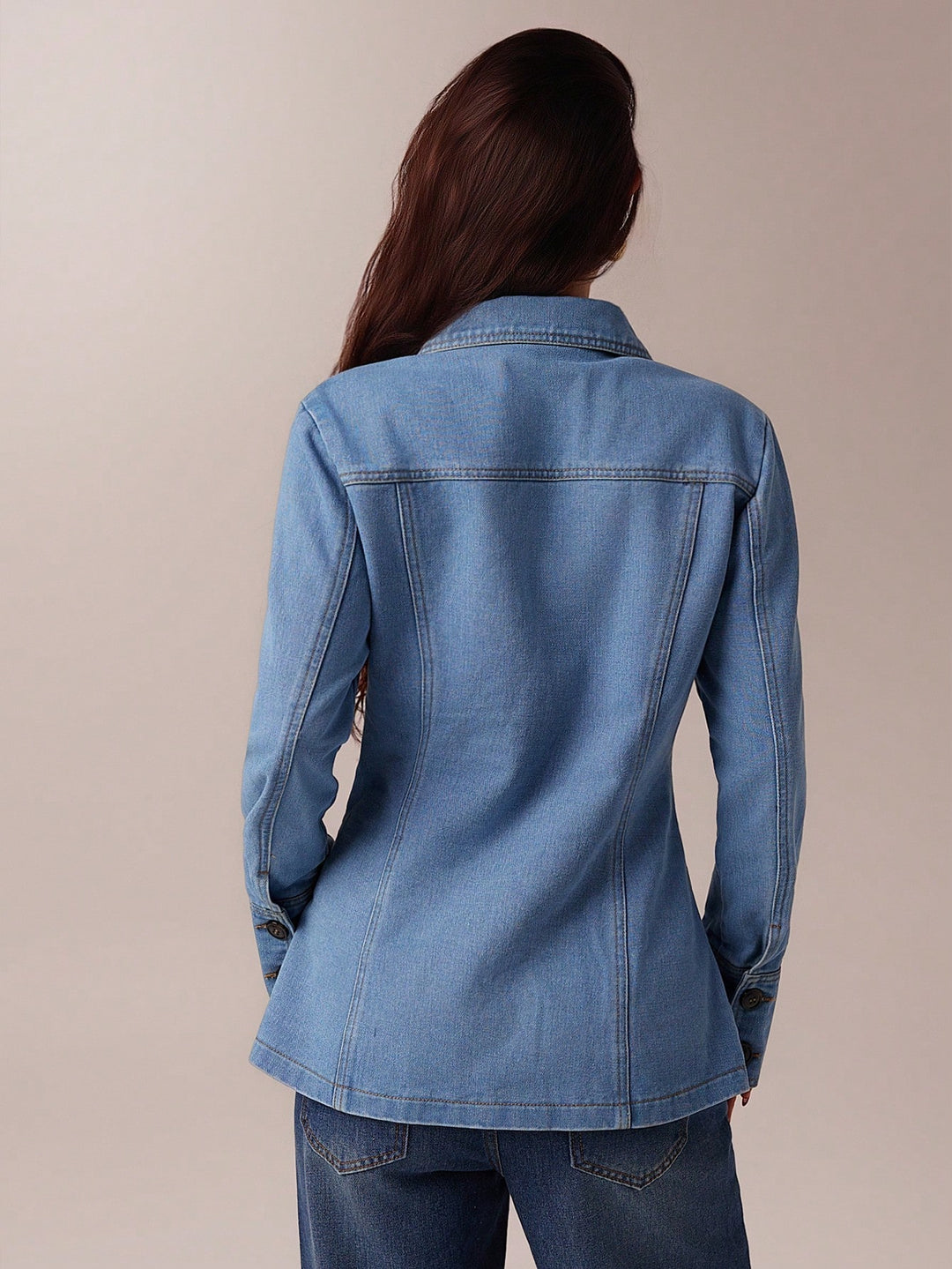 Jachetă denim SHEIN, albastru