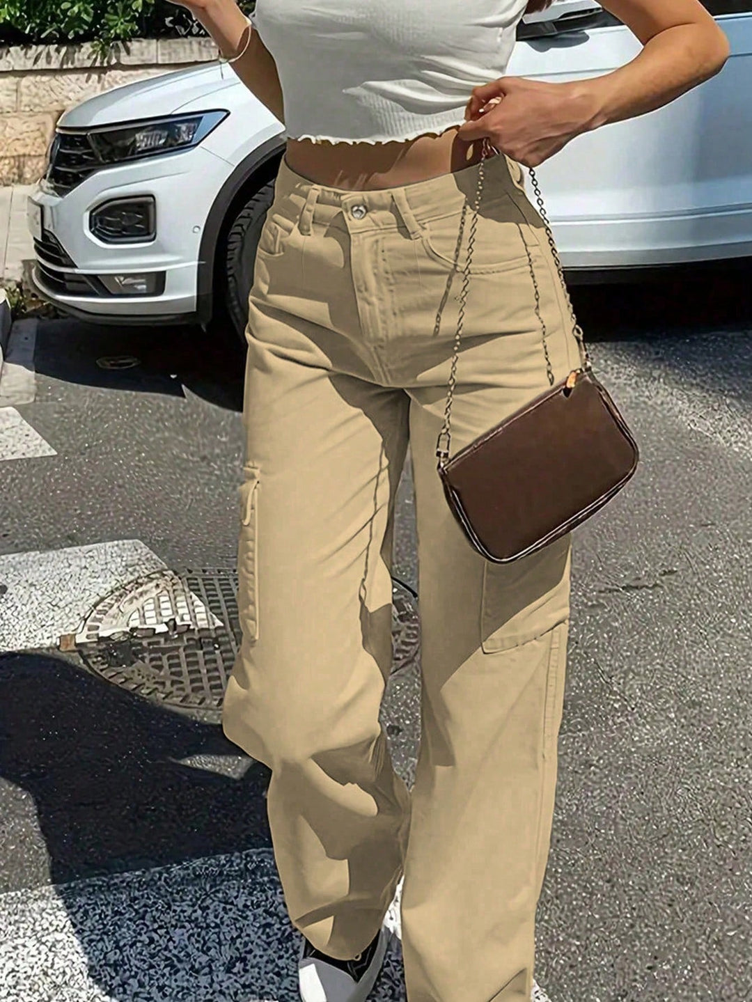 SHEIN nadrág, khaki