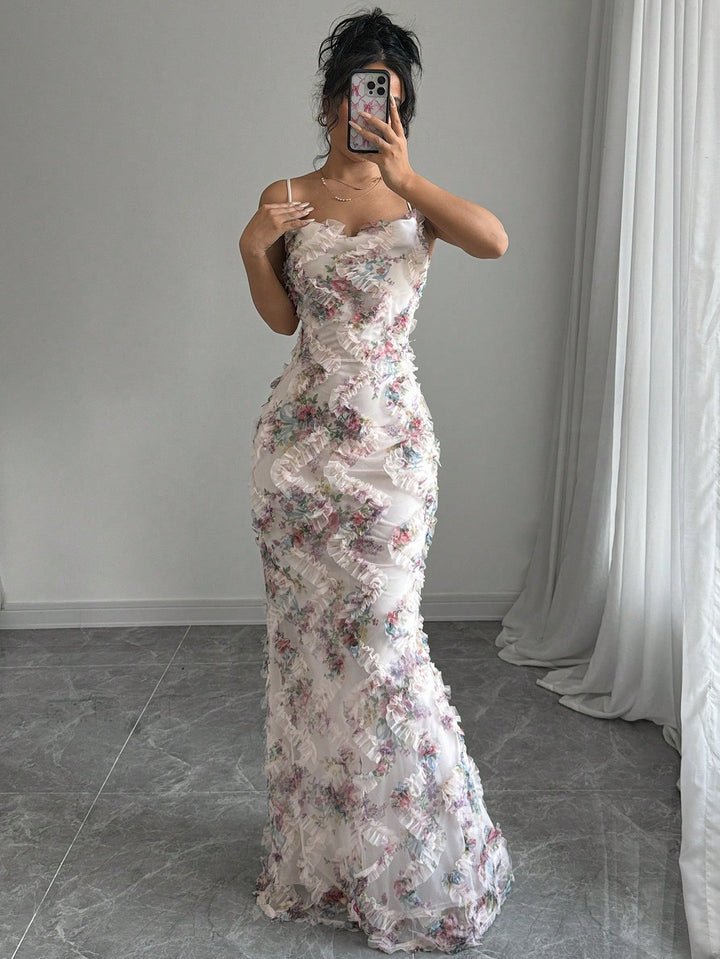 Rochie maxi SHEIN, mix culori