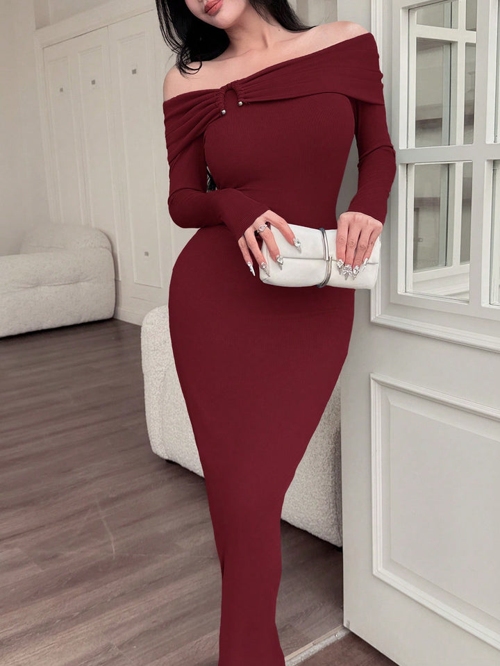 Rochie maxi SHEIN, vișiniu