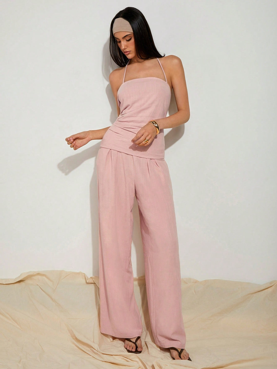 Pantaloni SHEIN, roz