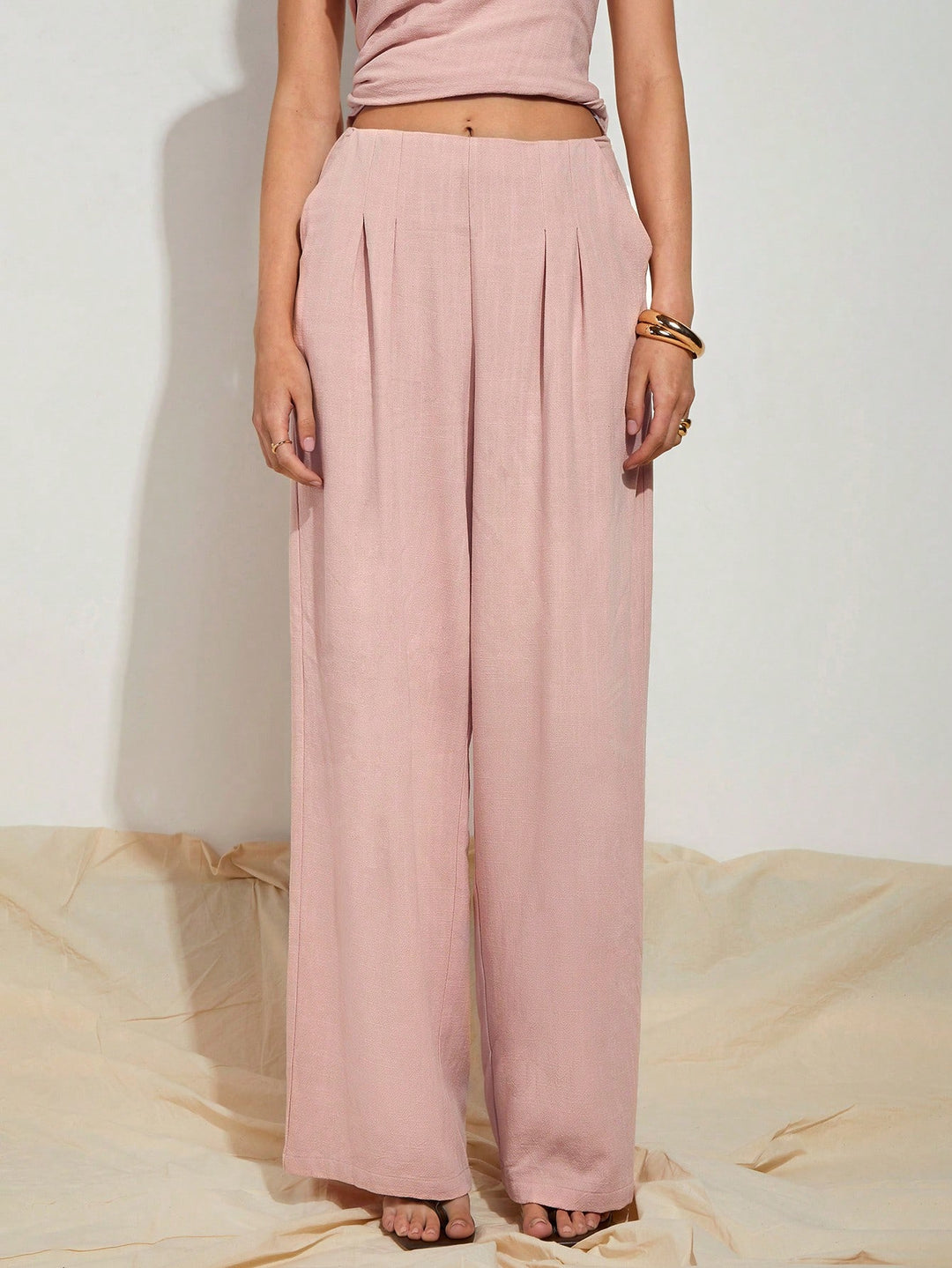 Pantaloni SHEIN, roz