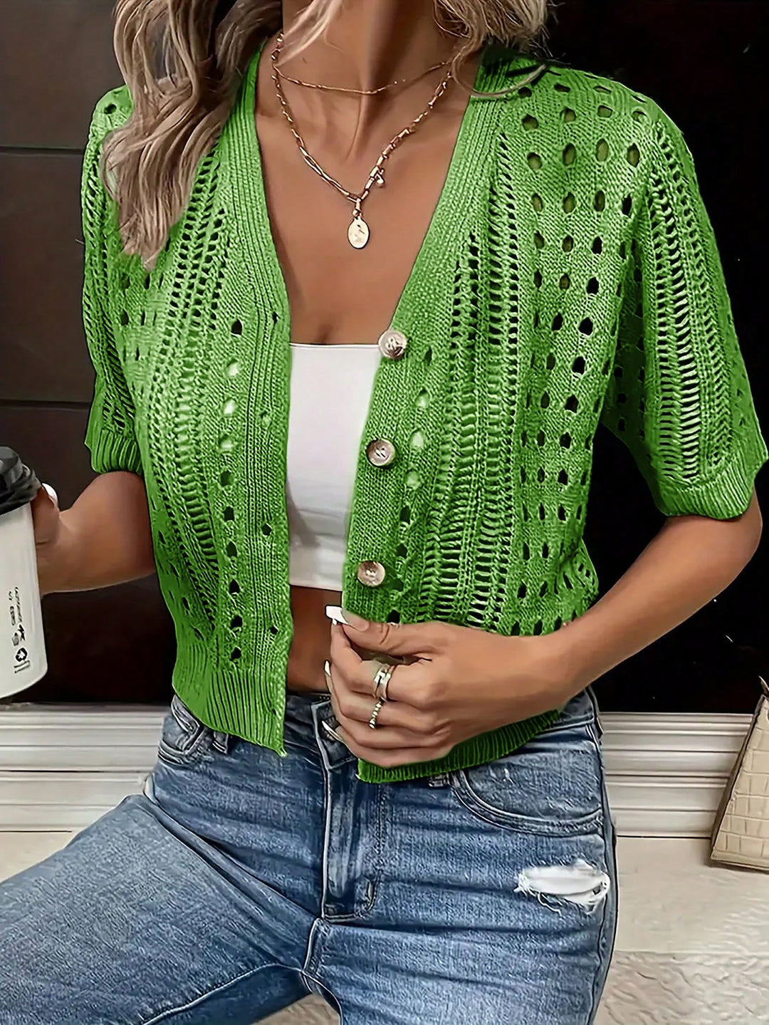 Cardigan SHEIN, turcoaz