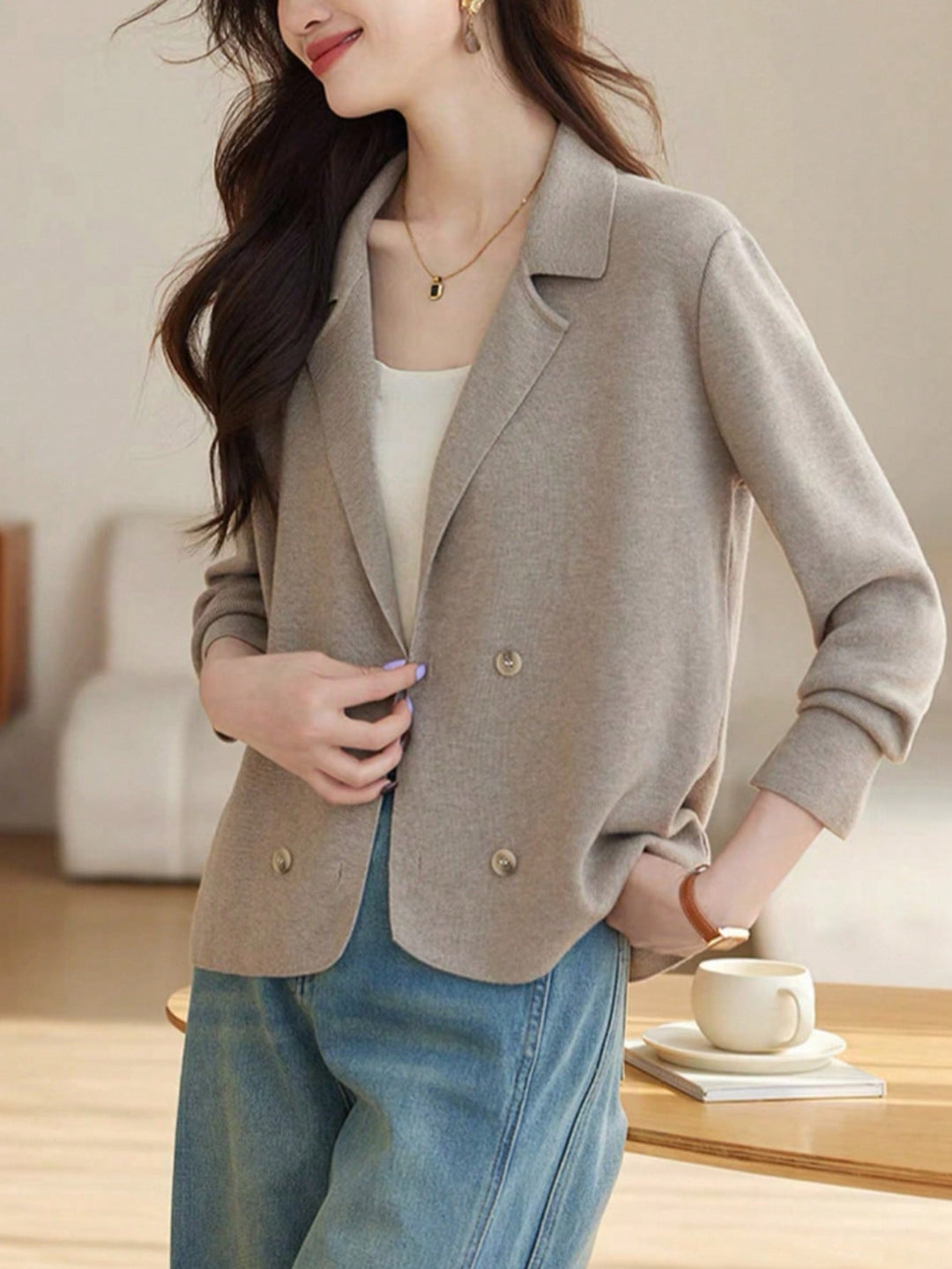 Cardigan SHEIN, kaki