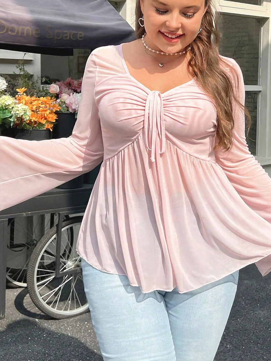 SHEIN blúz, rózsaszín
