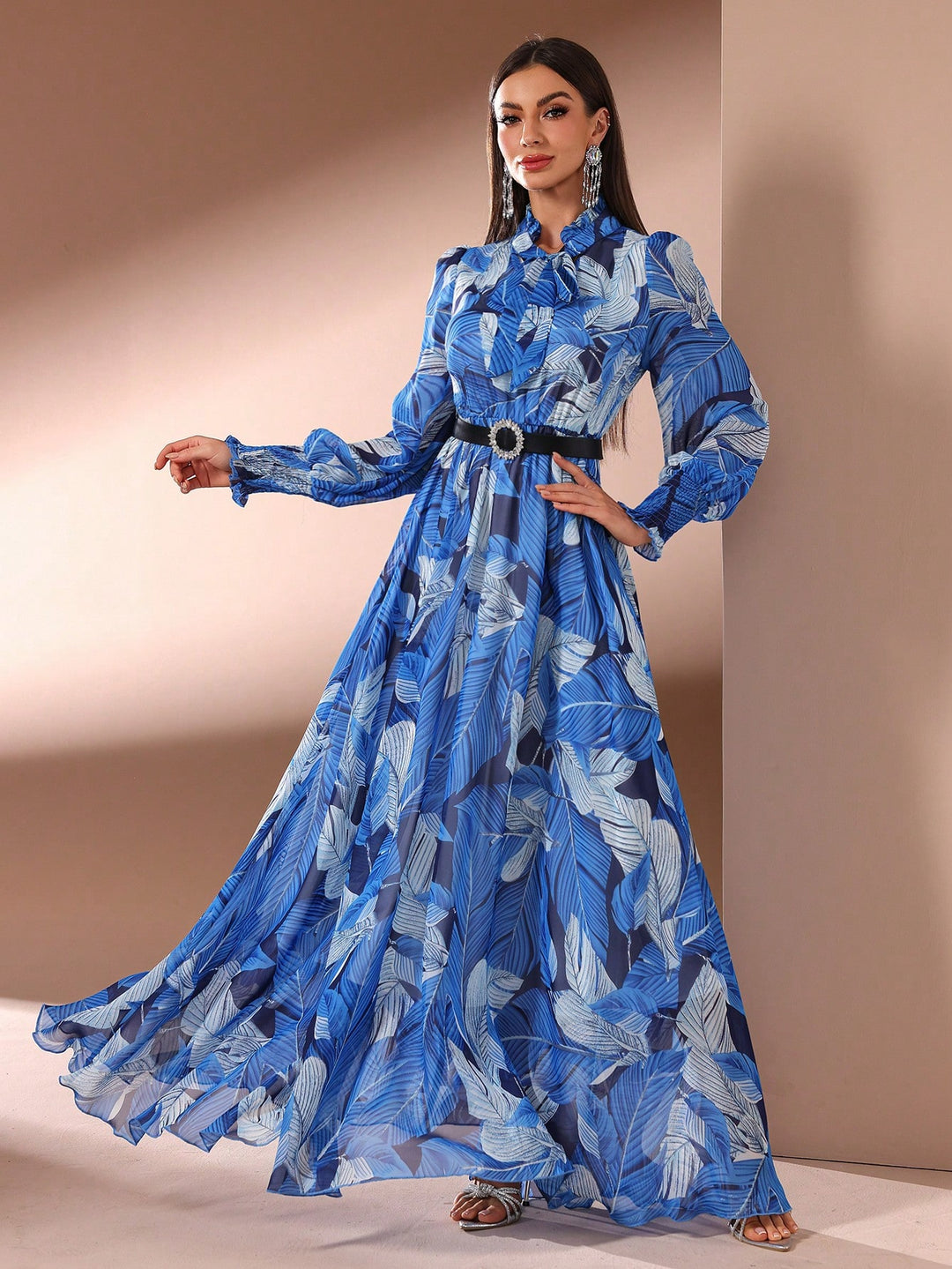 SHEIN maxi ruha, kék