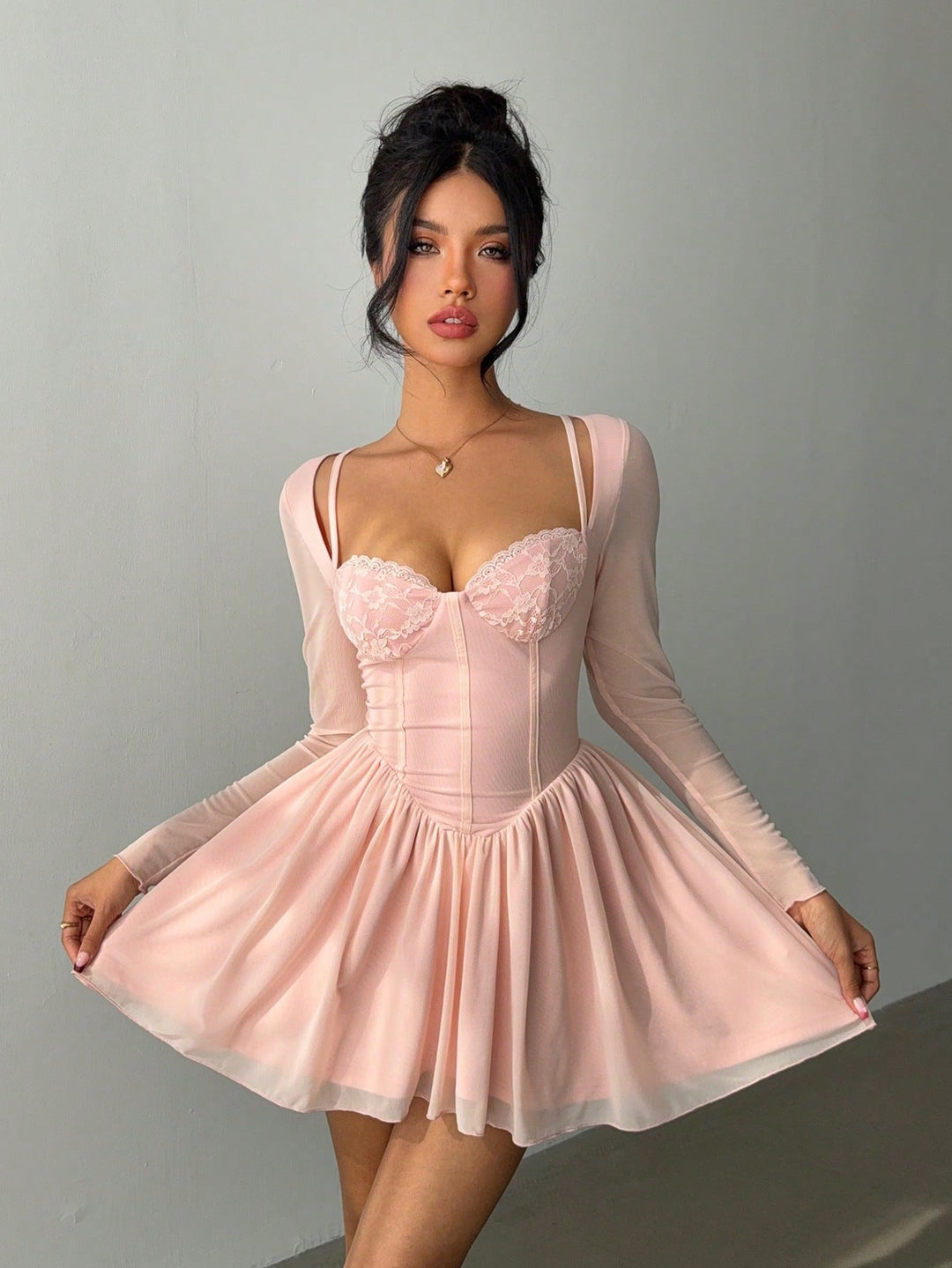 Rochie mini SHEIN, roz