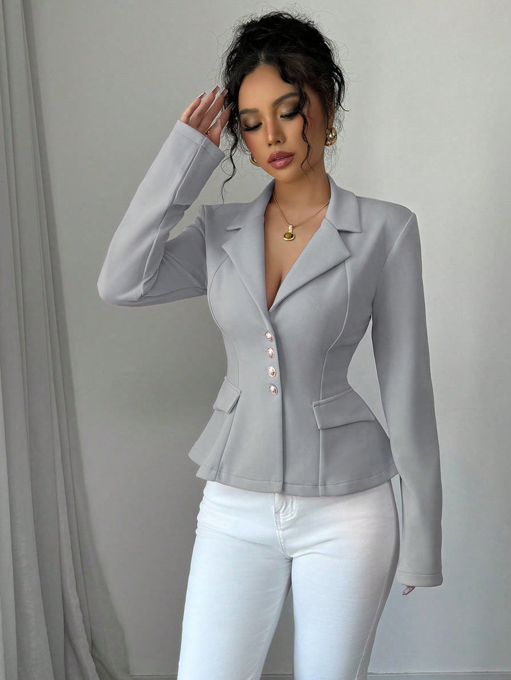 Sacou fuzionat SHEIN, gri