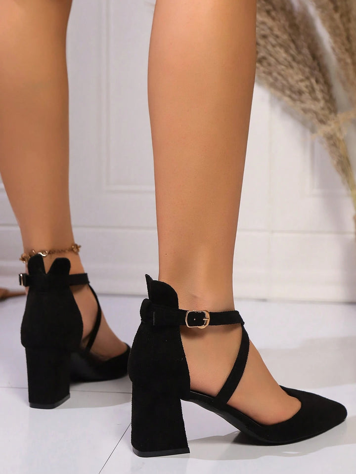 Pantofi cu toc SHEIN, negru