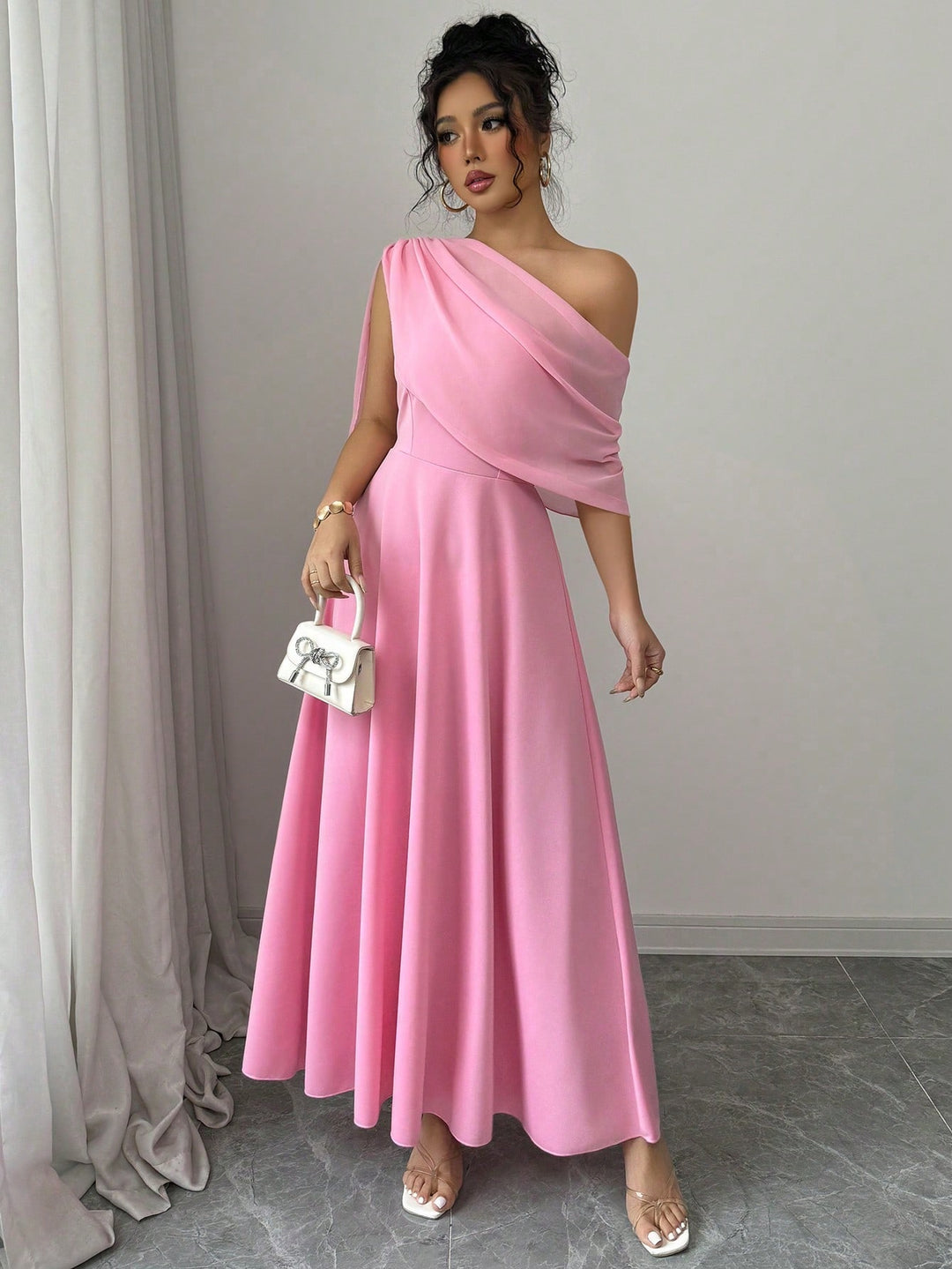 SHEIN maxi ruha, rózsaszín