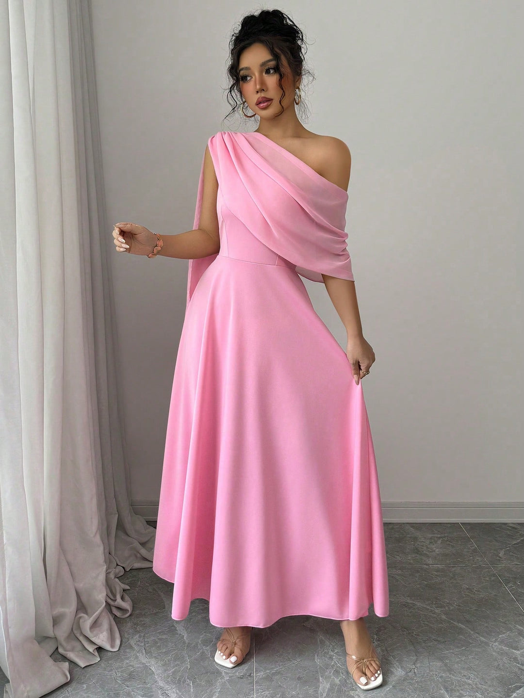 SHEIN maxi ruha, rózsaszín