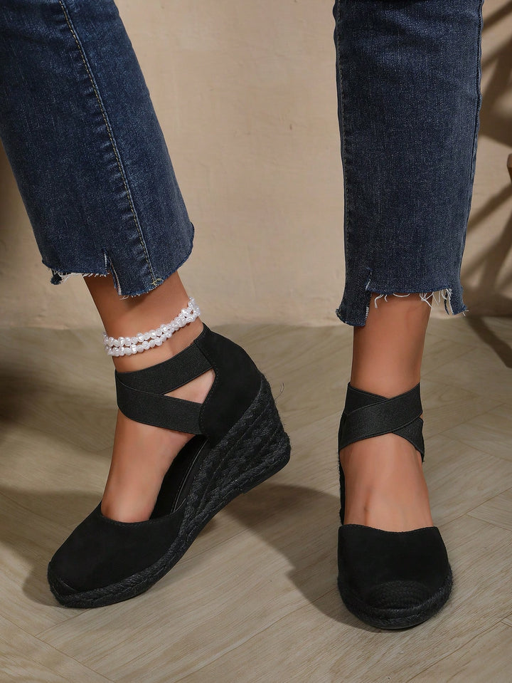 SHEIN Espadrille, fekete