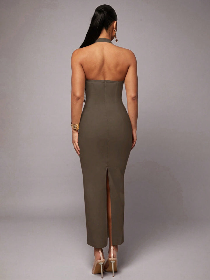 Rochie maxi SHEIN, maro