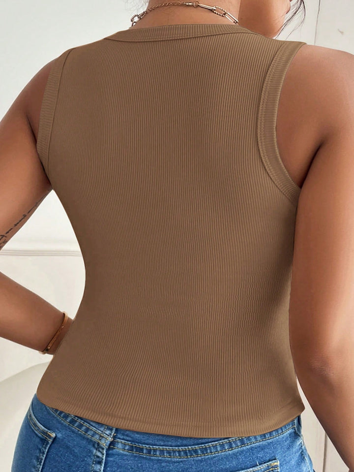 SHEIN top, barna