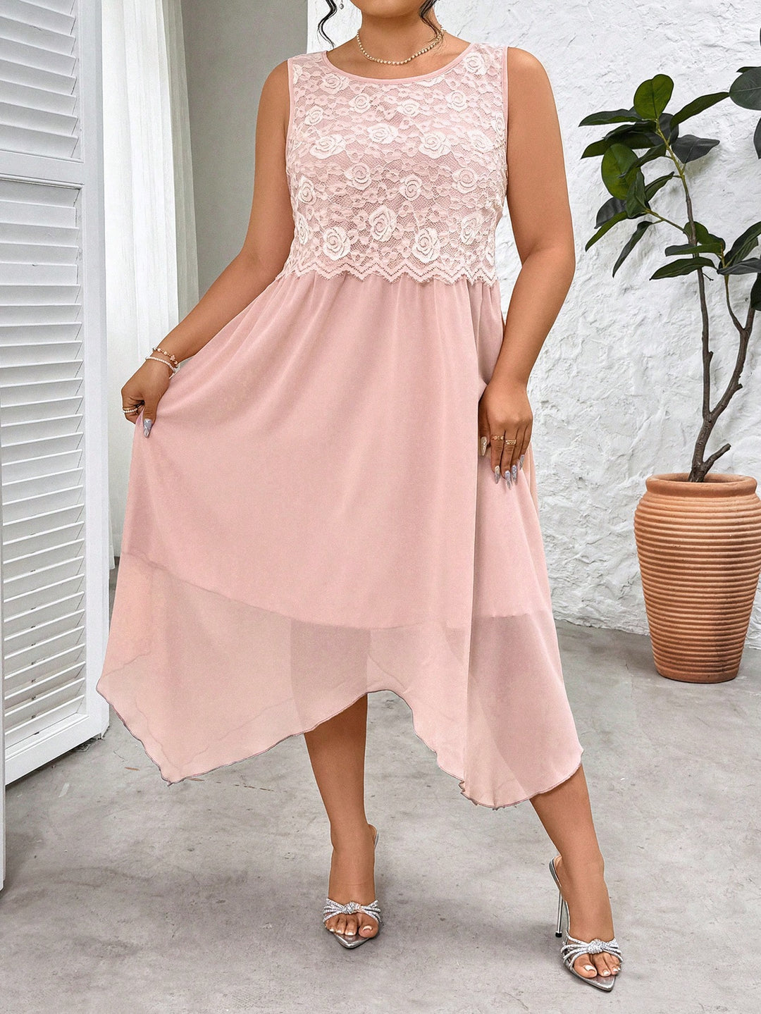 SHEIN Maxi ruha, rózsaszín