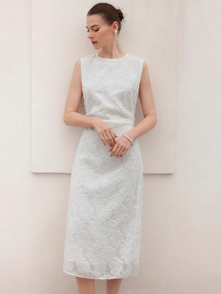 Rochie midi SHEIN, alb