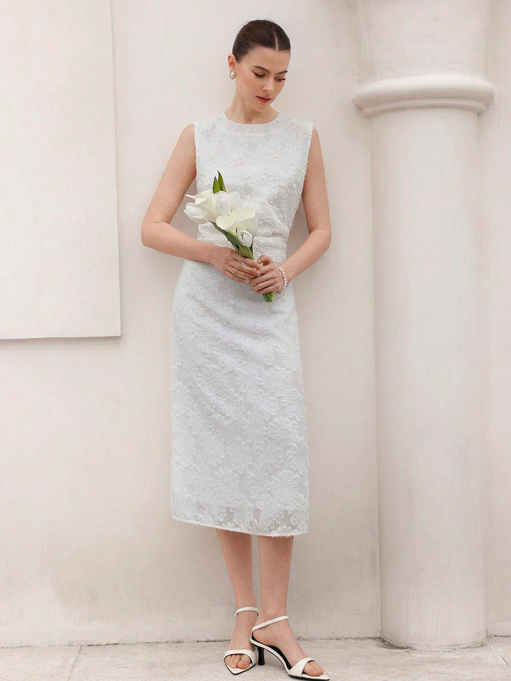 Rochie midi SHEIN, alb
