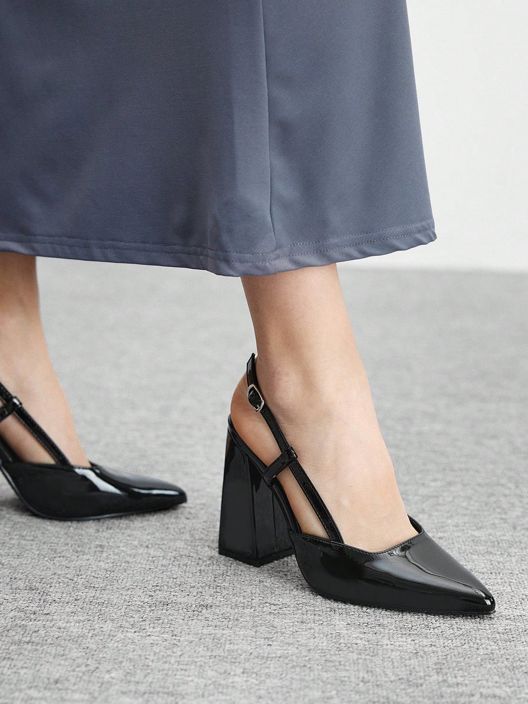 Pantofi cu toc SHEIN, negru