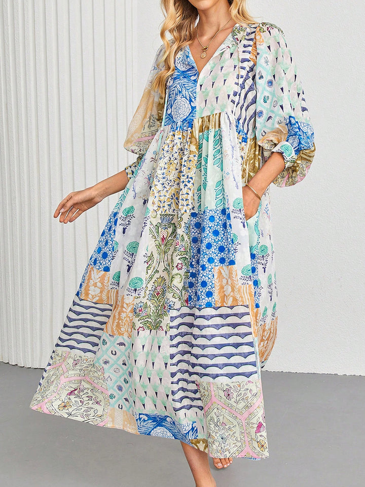 SHEIN maxi ruha, kék