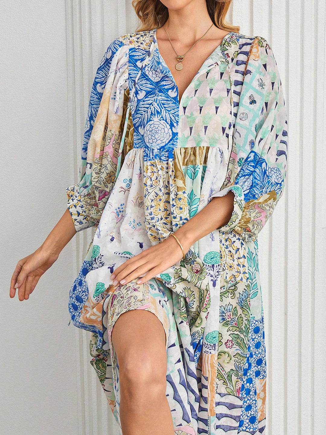 SHEIN maxi ruha, kék