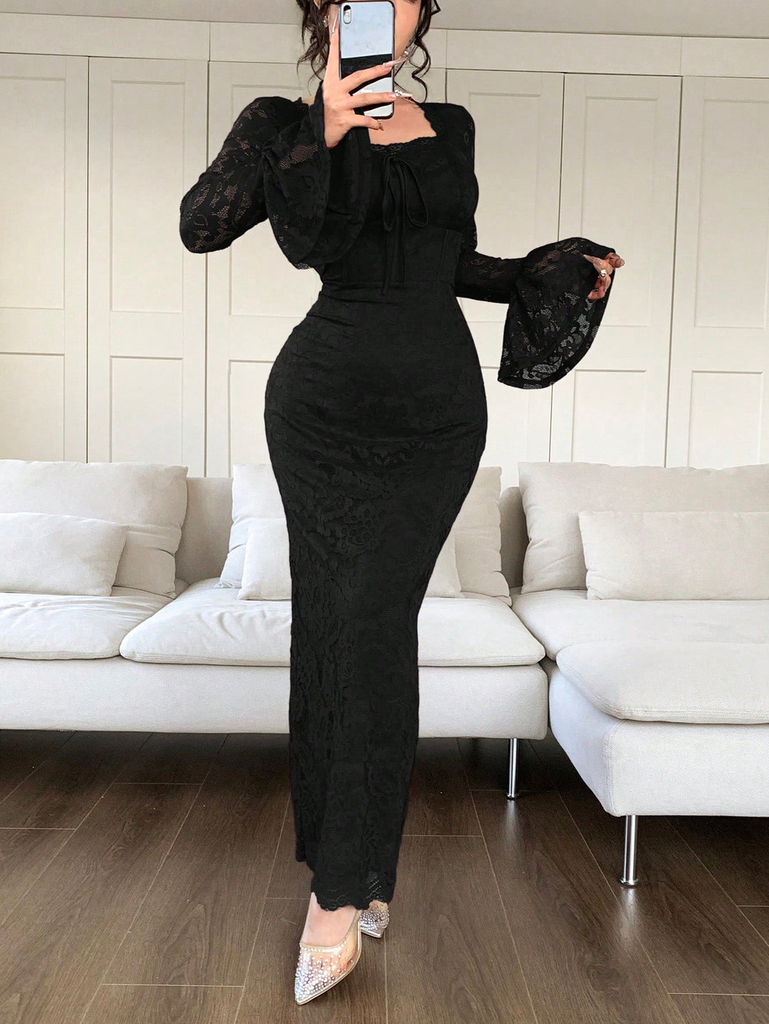 Rochie maxi SHEIN, negru