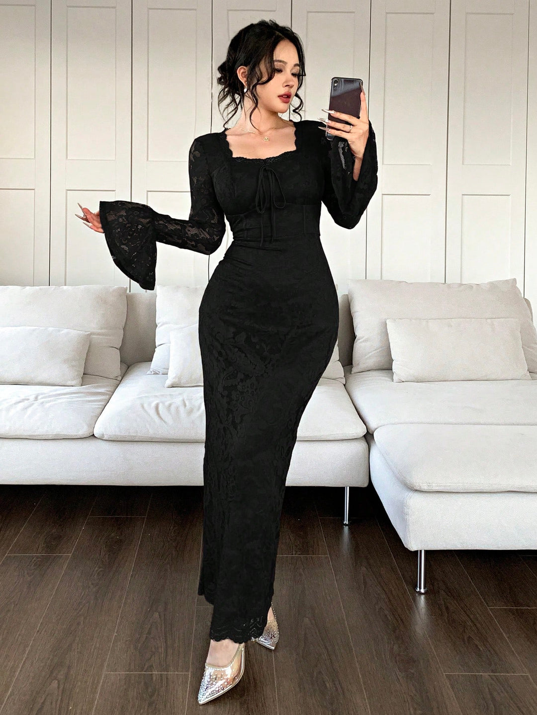 Rochie maxi SHEIN, negru