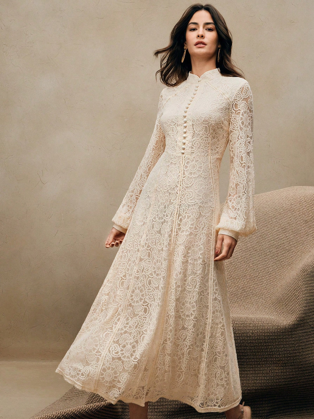 Rochie maxi SHEIN, bej