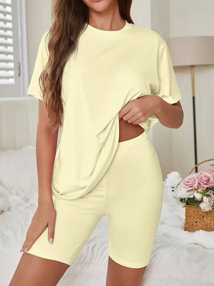 Compleu pijamale SHEIN, galben