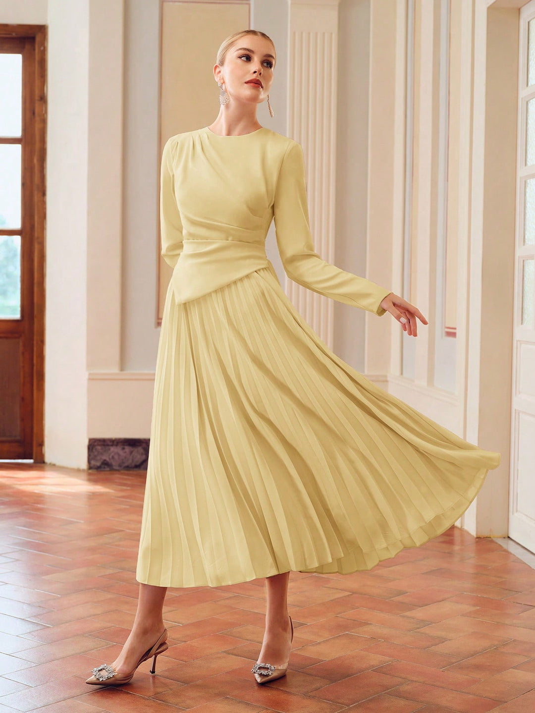 Rochie midi SHEIN, galben